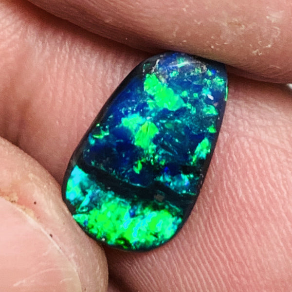 Australian Black Opal Gemstone 2.2cts Gem Grade Mulga® Field N1 Body Tone B2 Brightness Stunning Multifires 14x8x2mm WSM106