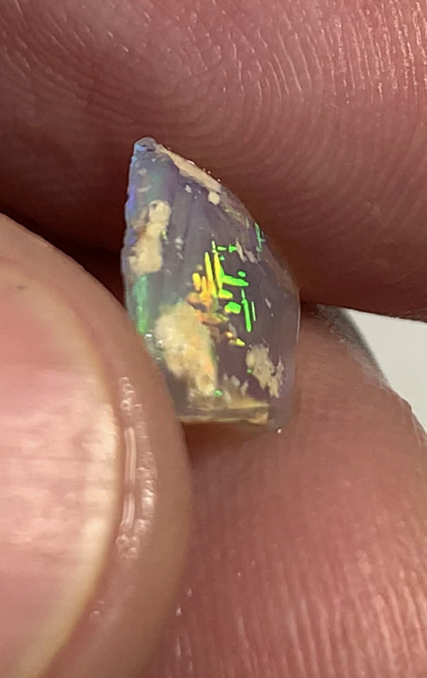 Australian Opal Crystal Rough / Rub / Preform 1.8cts SCRIPT & BROADFLASH Super Bright Multi fires WSB258