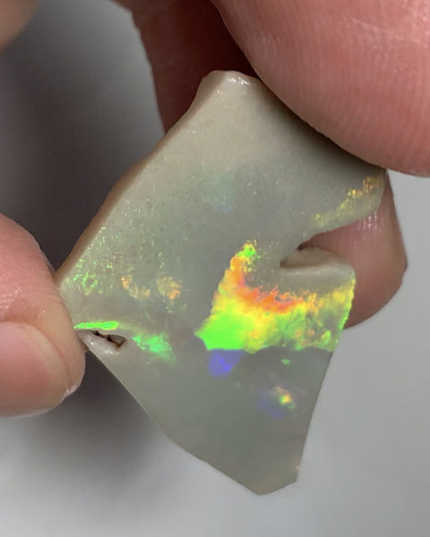 Australian Opal Rough / Rub / Potential Grade Huge 27cts Amazing Multi  zones of Broadflash a rainbow of Multi fires 35x20x8mm WSN54