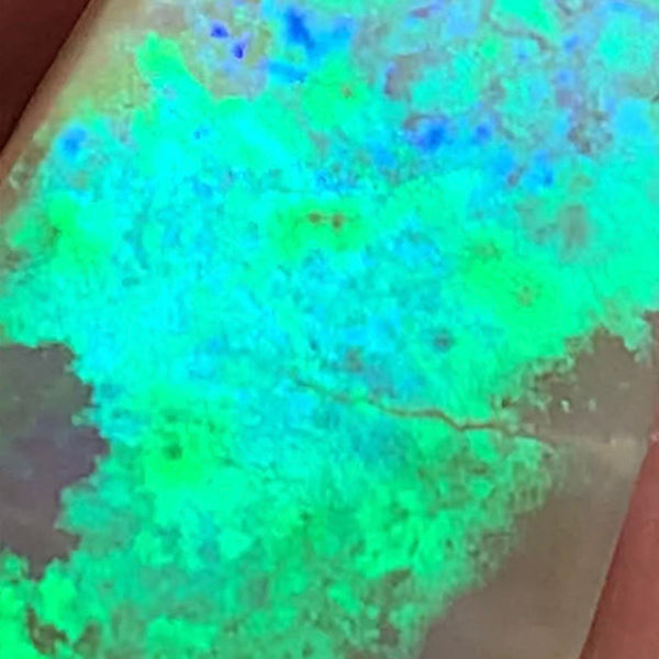 Australian Rough Rub Mintabie Opal 9.4cts Semi Black Seam Top Brightness Super Saturated &  Vivid Multifires Packed with Potential 20x14x3mm WSN49