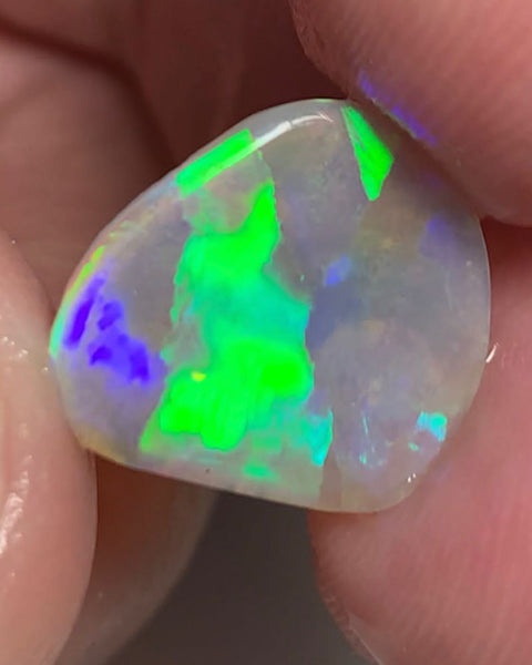 Australian Opal Crystal Rough / Rub / Preform High Grade 2.7cts Jewellery Grade Bright Multi fires 16x15x1mm WSJ58