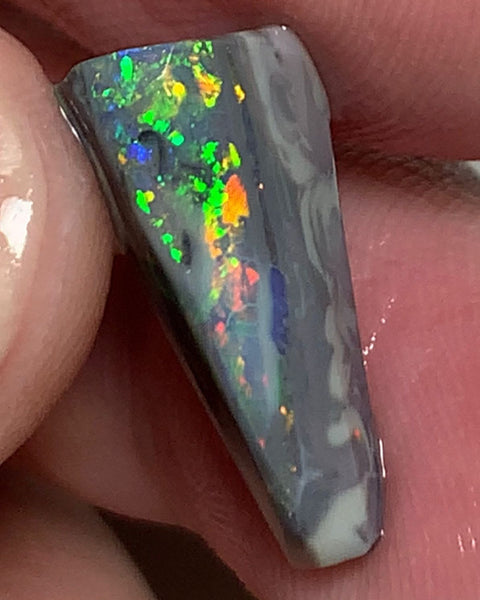 Australian Lightning Ridge Rough / Rub Semi Black opal Miners Bench® 7cts Gorgeous Bright Multifires 20x9x8mm WSP91