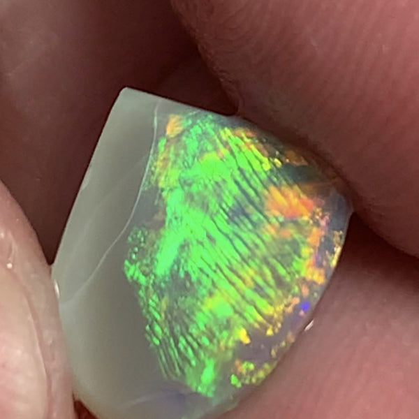 Australian Opal Crystal Rough / Rub / Preform 1.5cts Ultra rare Finger Print Pattern combo pattern amazing Super Bright Multi fires 11x9x2mm WSD950