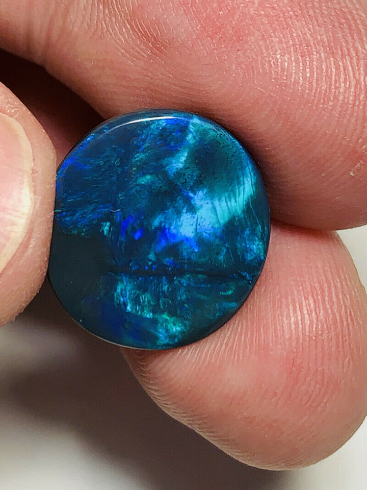 Australian Black Opal Gemstone 7cts  Mulga® Field N2 Body Tone B2 Brightness Gorgeous Green &  Blue fires 16x16x3mm GEM1000