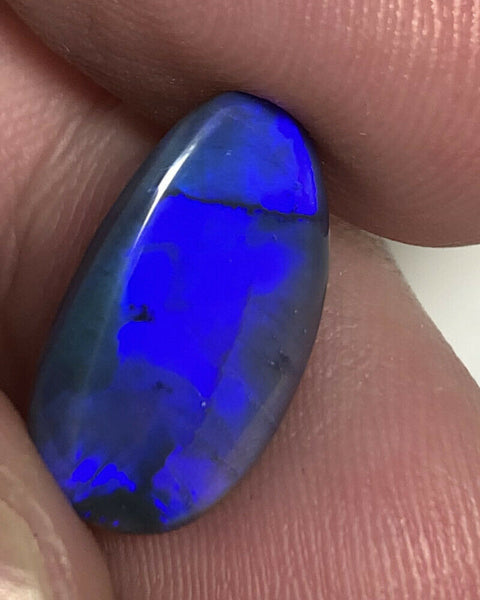Australian Black Opal Gemstone 3.6cts N3 Body Tone B1 Brightness Gorgeous Vivid Blue fires 17x10x2mm GEM1111