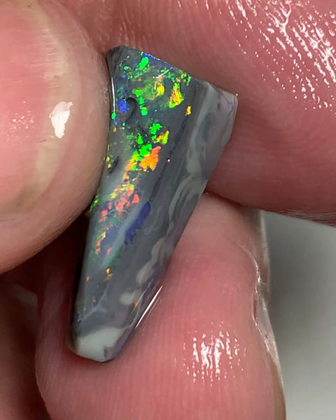 Australian Lightning Ridge Rough / Rub Semi Black opal Miners Bench® 7cts Gorgeous Bright Multifires 20x9x8mm WSP91