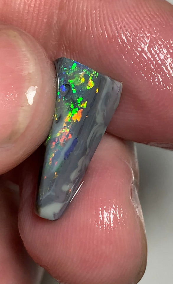 Australian Lightning Ridge Rough / Rub Semi Black opal Miners Bench® 7cts Gorgeous Bright Multifires 20x9x8mm WSP91