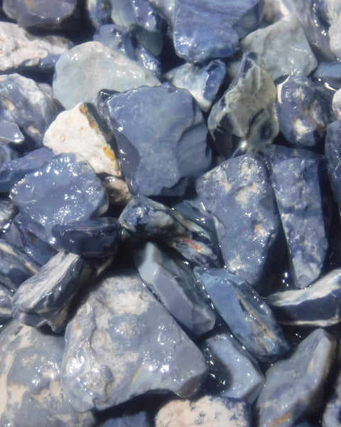400 cts Random Scoop of Black Semi Black & Crystal Potch from Lightning Ridge NSW Australia size range 15mm to Chip size