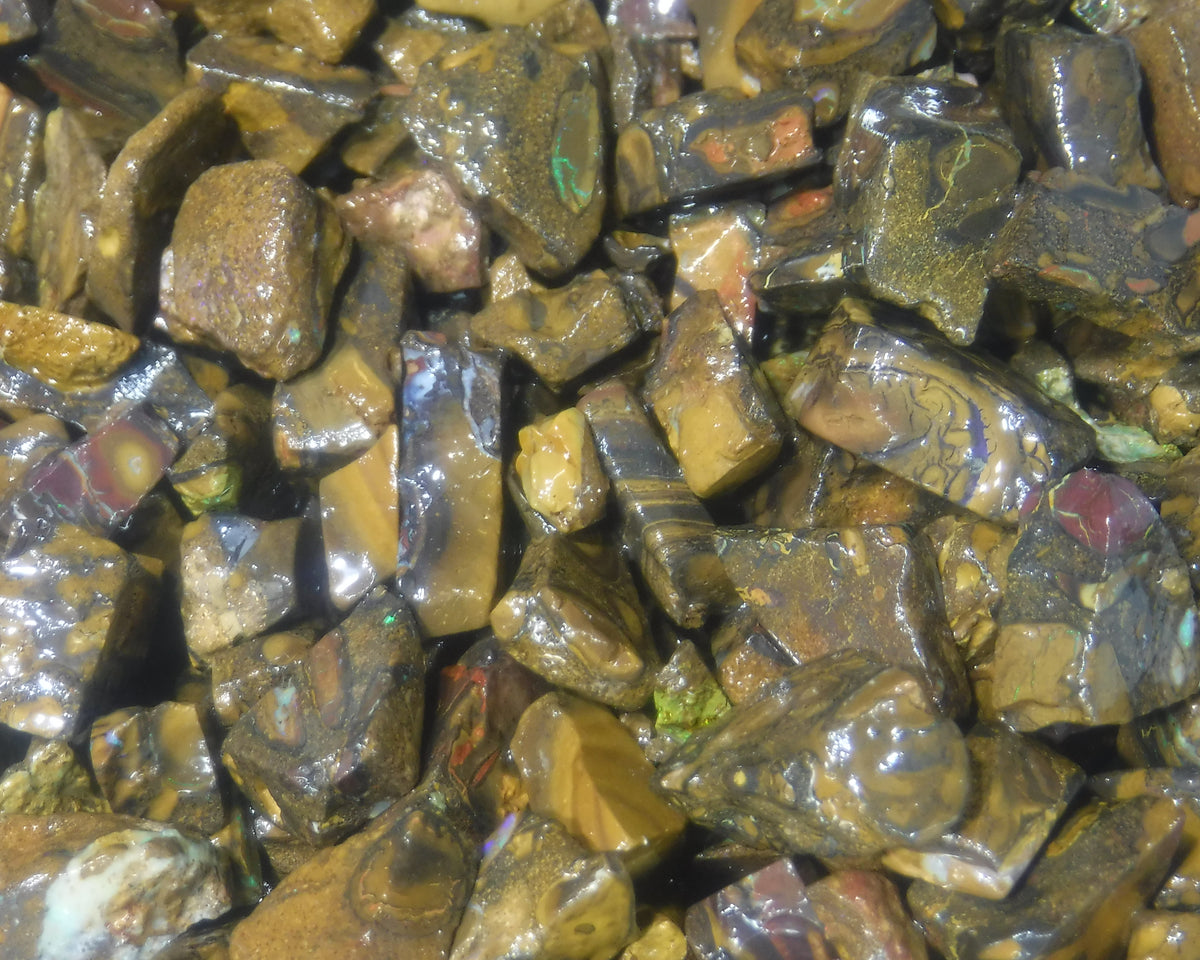 400 cts Random Scoop of Low Grade Koroit boulder/matrix ironstone pieces from Queensland Australia size range  20mm to 5mm size range